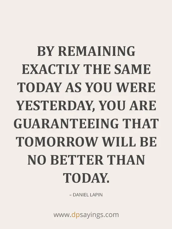be better than yesterday