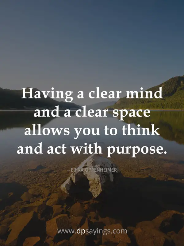 a clear mind quotes	
