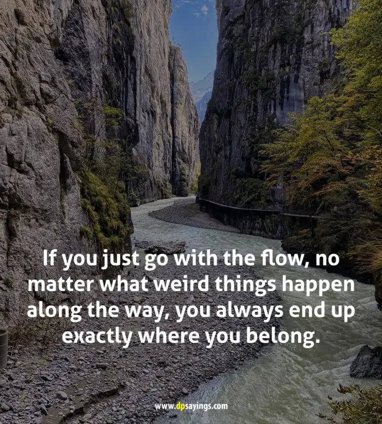 61 Go With Flow Quotes And Sayings - DP Sayings