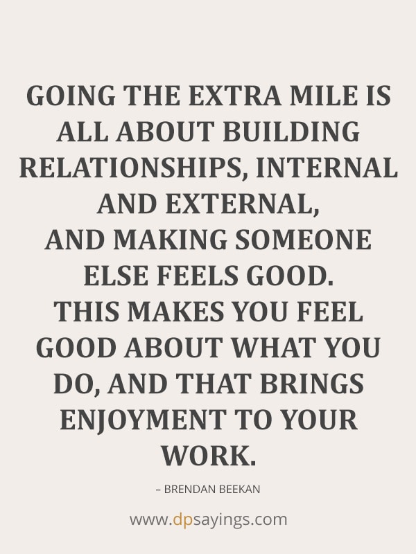 always go the extra mile quotes