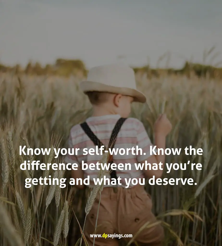 know your self worth quotes 