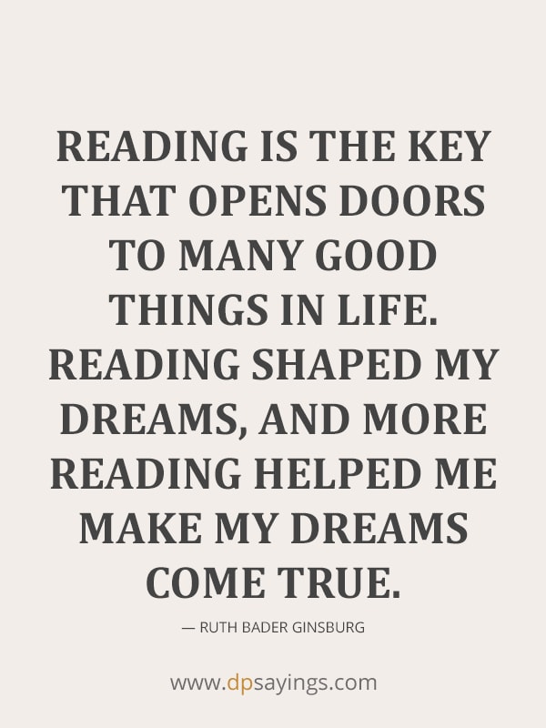 Reading is the key that opens doors