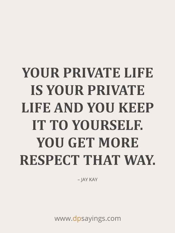my private life quotes