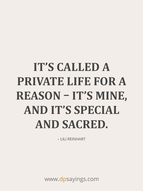 keep it private quotes