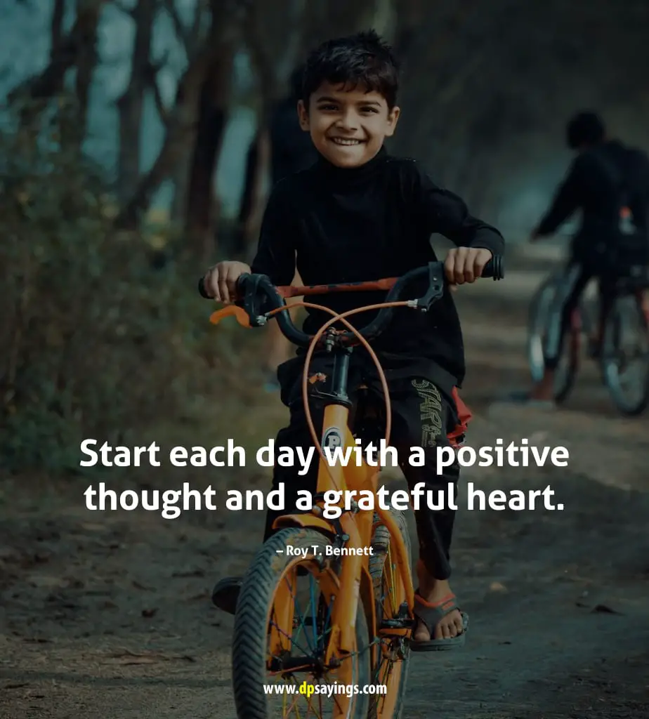 start each day with a positive thought
