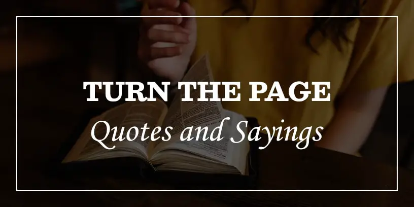 featured image for turn the page quotes